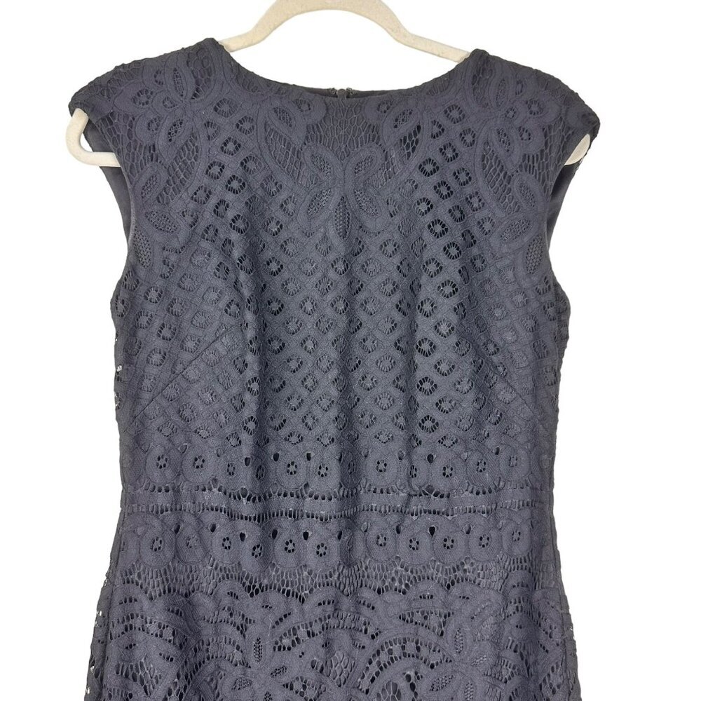 Ralph Lauren Formal Black Lace Shift Sleeveless Dress Size 8 - Picture 2 of 10